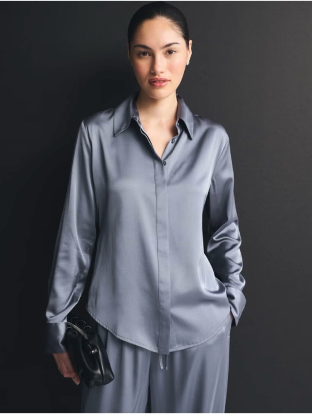 Abercrombie Satin Button Up